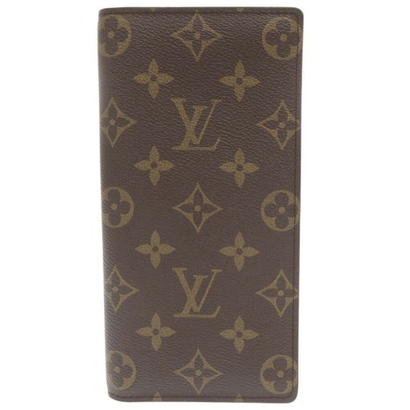 Like new Louis Vuitton Portefeuille Columbus Monogram M60252 Brown Long Walle...